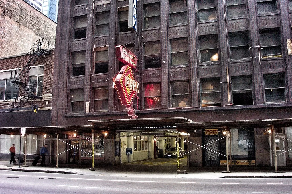 Chicago Illinois - Hotel LaSalle Parking Garage - Neon Sign with Pointer - Now LOST